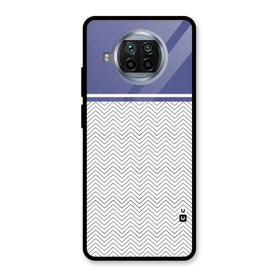 Melange Striped Pattern Glass Back Case for Mi 10i
