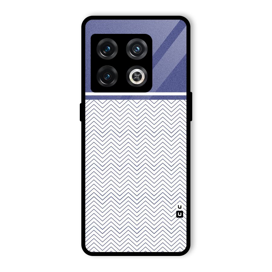 Melange Striped Pattern Glass Back Case for OnePlus 10 Pro 5G