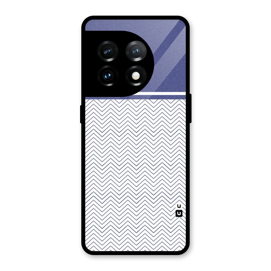 Melange Striped Pattern Glass Back Case for OnePlus 11