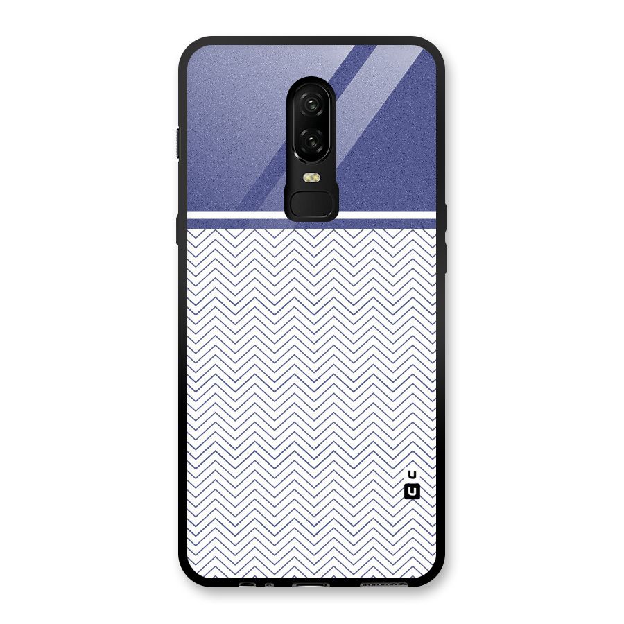 Melange Striped Pattern Glass Back Case for OnePlus 6