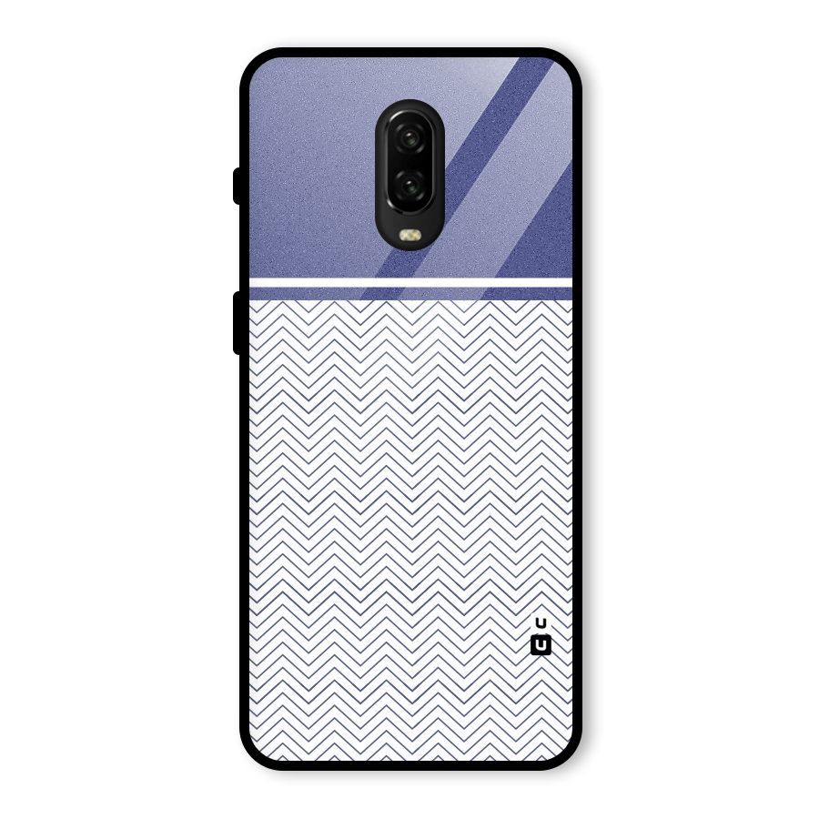 Melange Striped Pattern Glass Back Case for OnePlus 6T