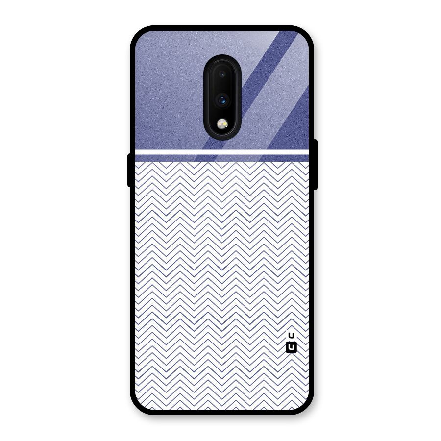 Melange Striped Pattern Glass Back Case for OnePlus 7