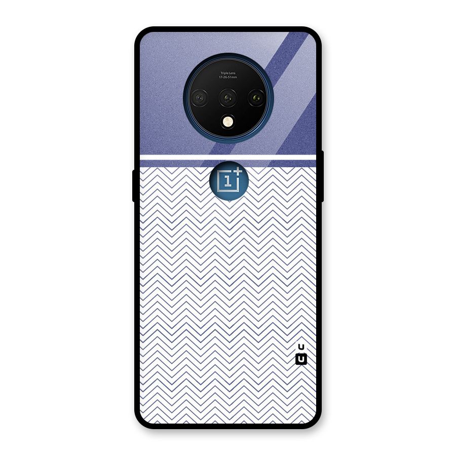 Melange Striped Pattern Glass Back Case for OnePlus 7T
