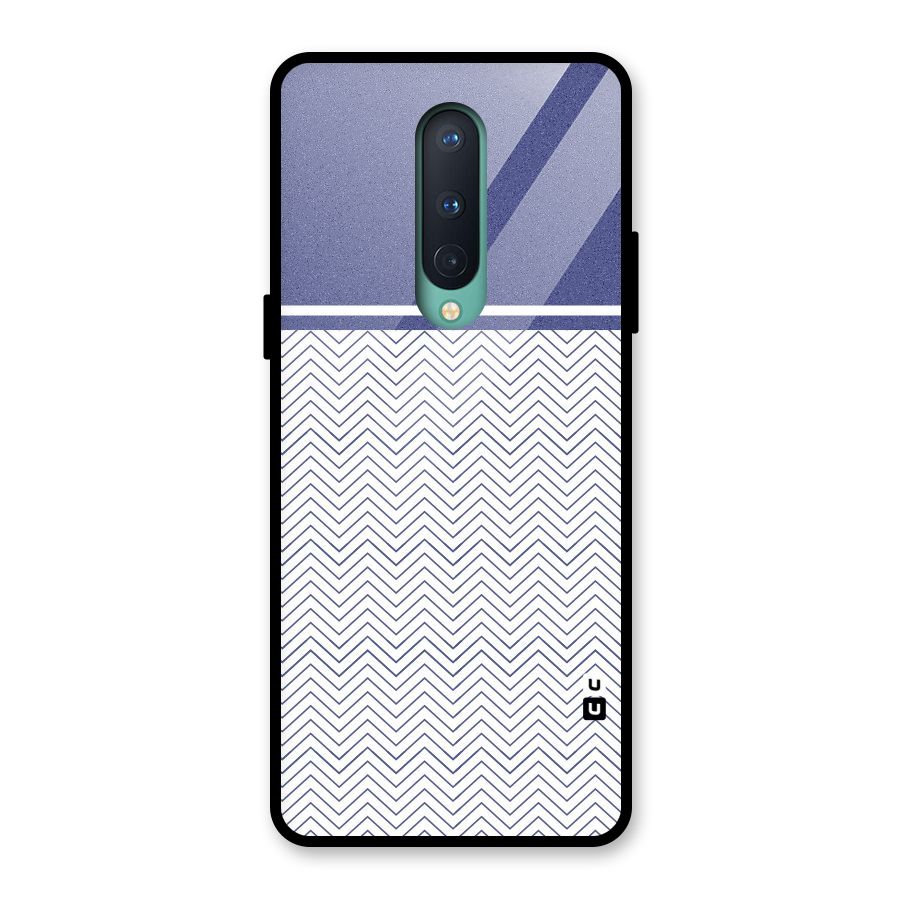Melange Striped Pattern Glass Back Case for OnePlus 8