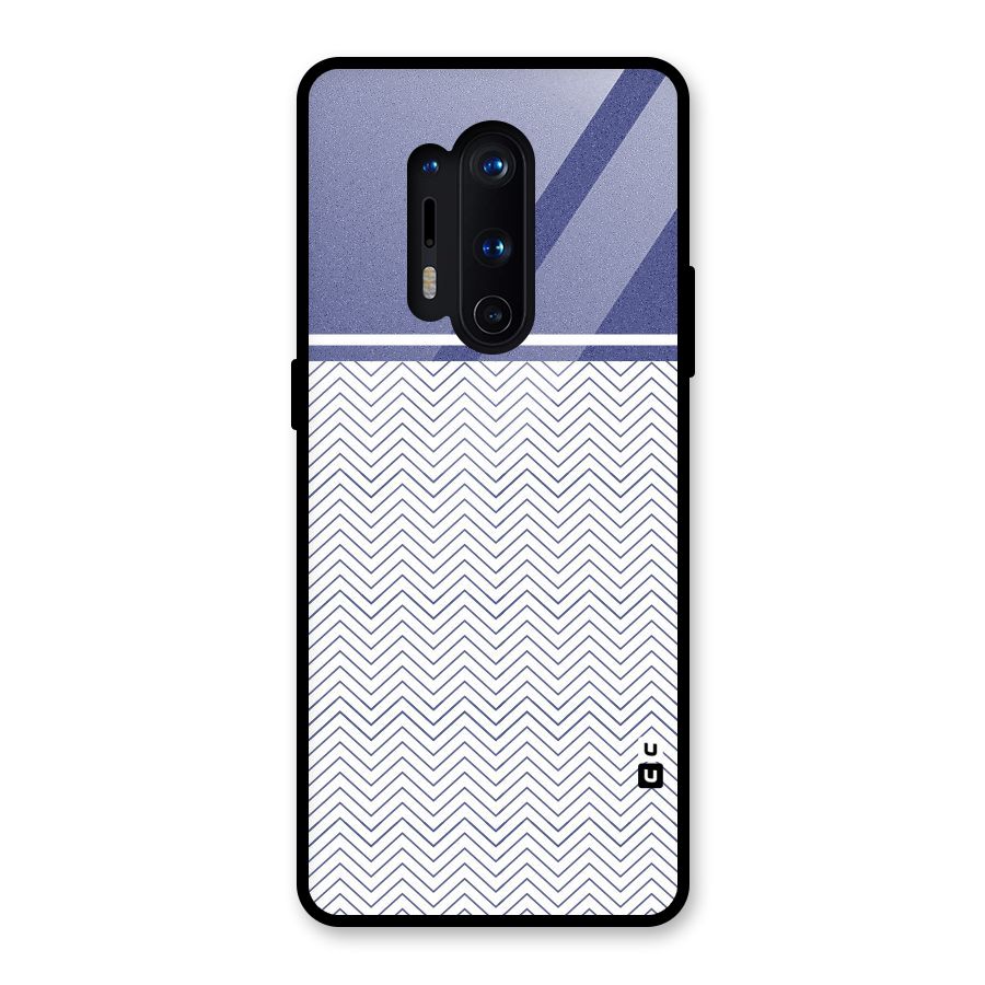 Melange Striped Pattern Glass Back Case for OnePlus 8 Pro