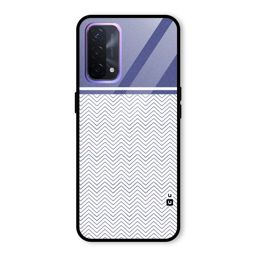 Melange Striped Pattern Glass Back Case for Oppo A74 5G