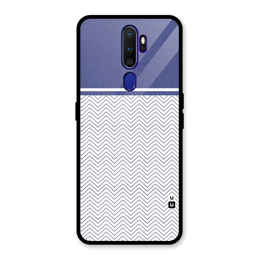 Melange Striped Pattern Glass Back Case for Oppo A9 (2020)
