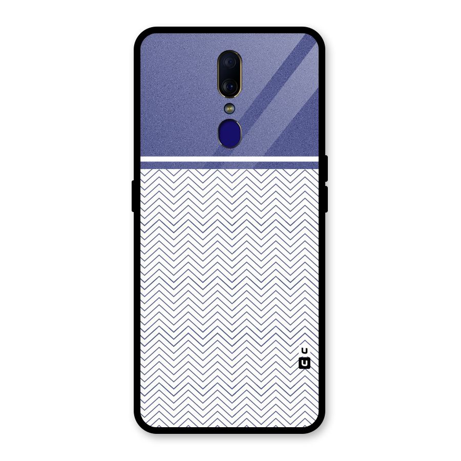 Melange Striped Pattern Glass Back Case for Oppo F11
