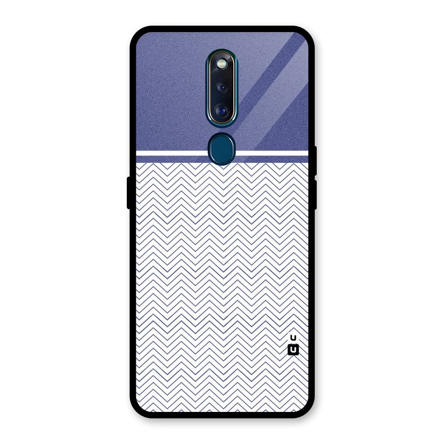 Melange Striped Pattern Glass Back Case for Oppo F11 Pro