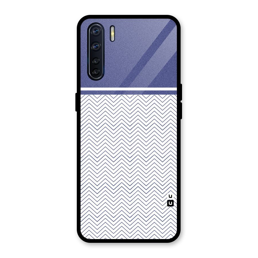 Melange Striped Pattern Glass Back Case for Oppo F15