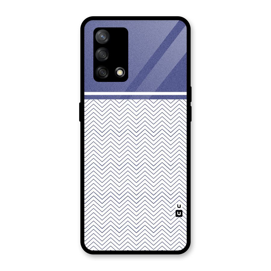 Melange Striped Pattern Glass Back Case for Oppo F19