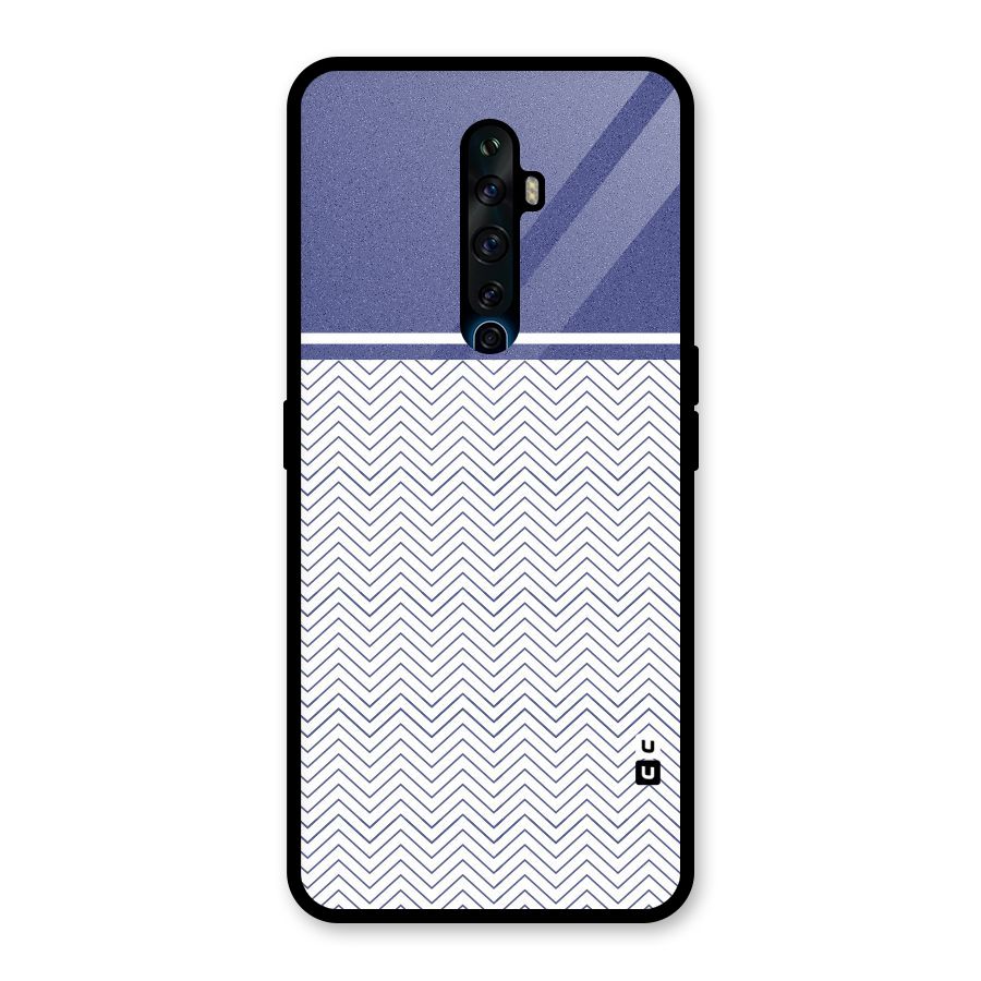 Melange Striped Pattern Glass Back Case for Oppo Reno2 Z
