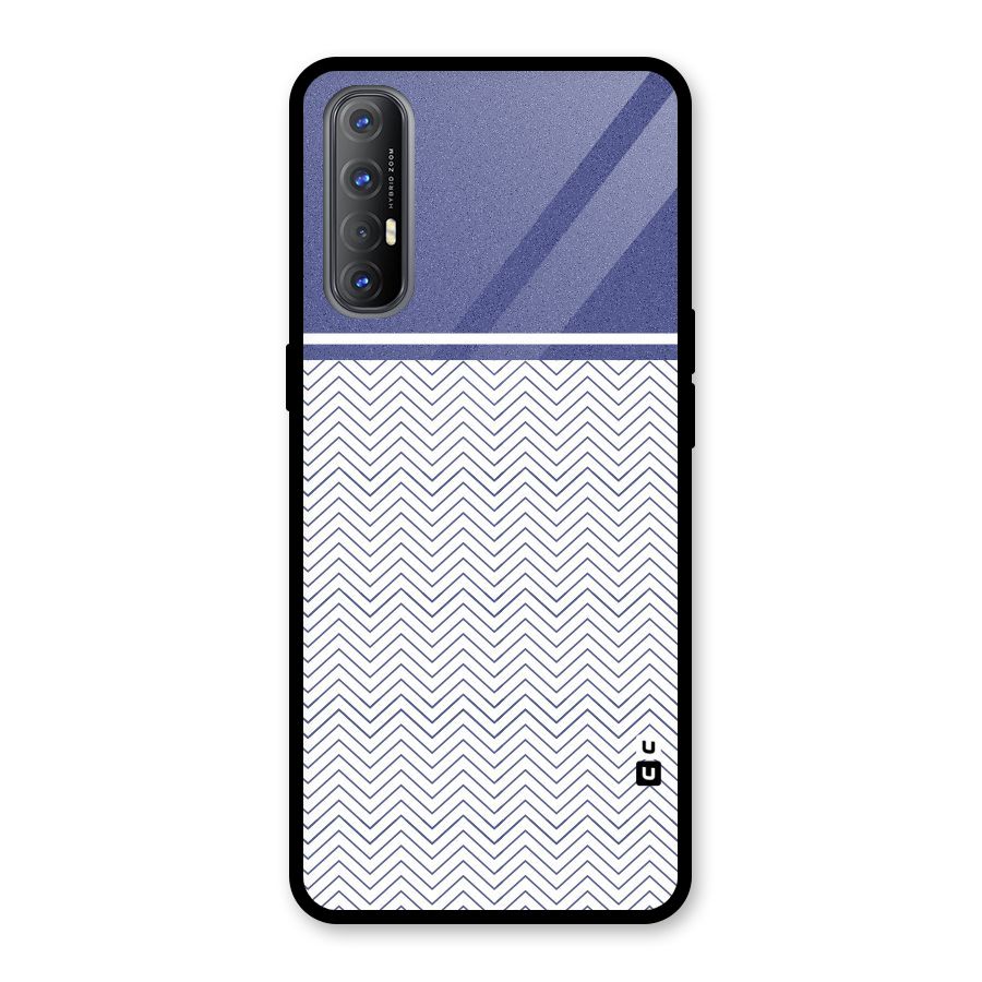 Melange Striped Pattern Glass Back Case for Oppo Reno3 Pro