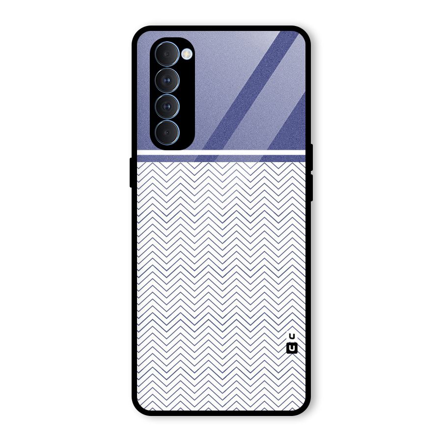 Melange Striped Pattern Glass Back Case for Oppo Reno4 Pro