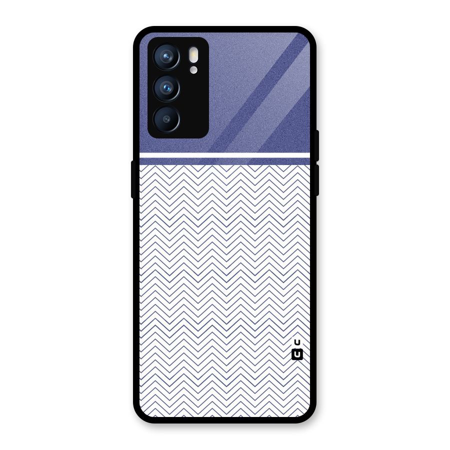 Melange Striped Pattern Glass Back Case for Oppo Reno6 5G