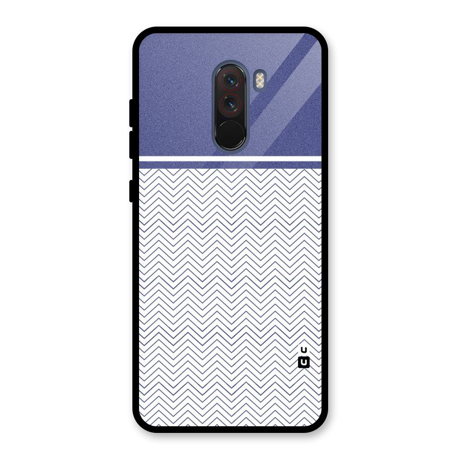 Melange Striped Pattern Glass Back Case for Poco F1