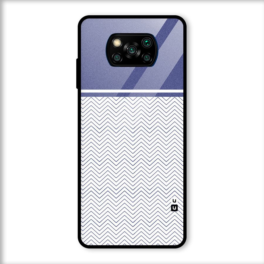 Melange Striped Pattern Glass Back Case for Poco X3
