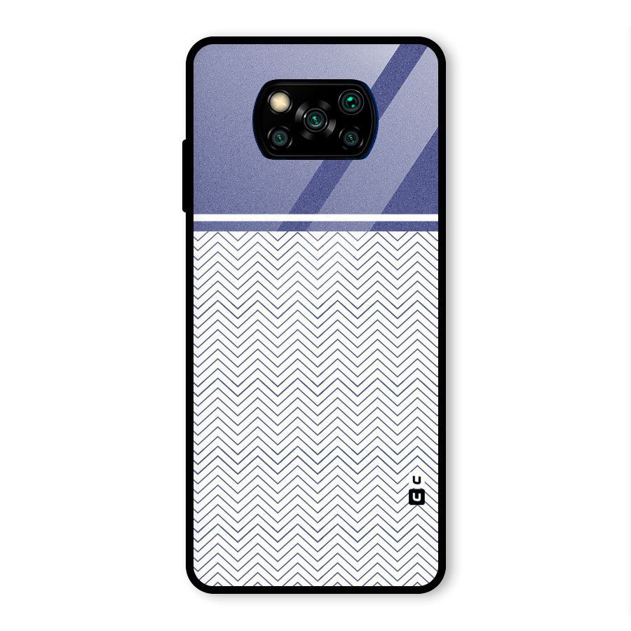 Melange Striped Pattern Glass Back Case for Poco X3 Pro