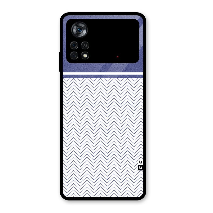 Melange Striped Pattern Glass Back Case for Poco X4 Pro 5G