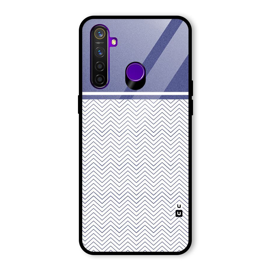 Melange Striped Pattern Glass Back Case for Realme 5 Pro