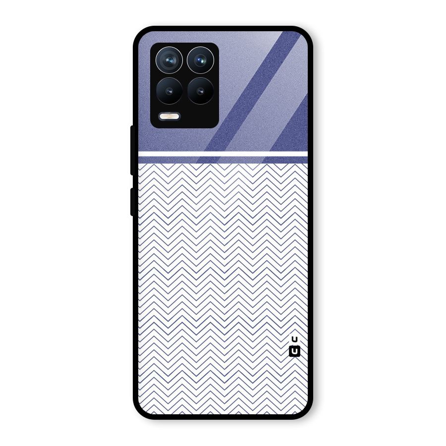 Melange Striped Pattern Glass Back Case for Realme 8 Pro