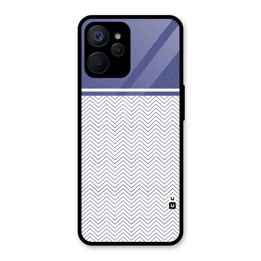 Melange Striped Pattern Glass Back Case for Realme 9i 5G