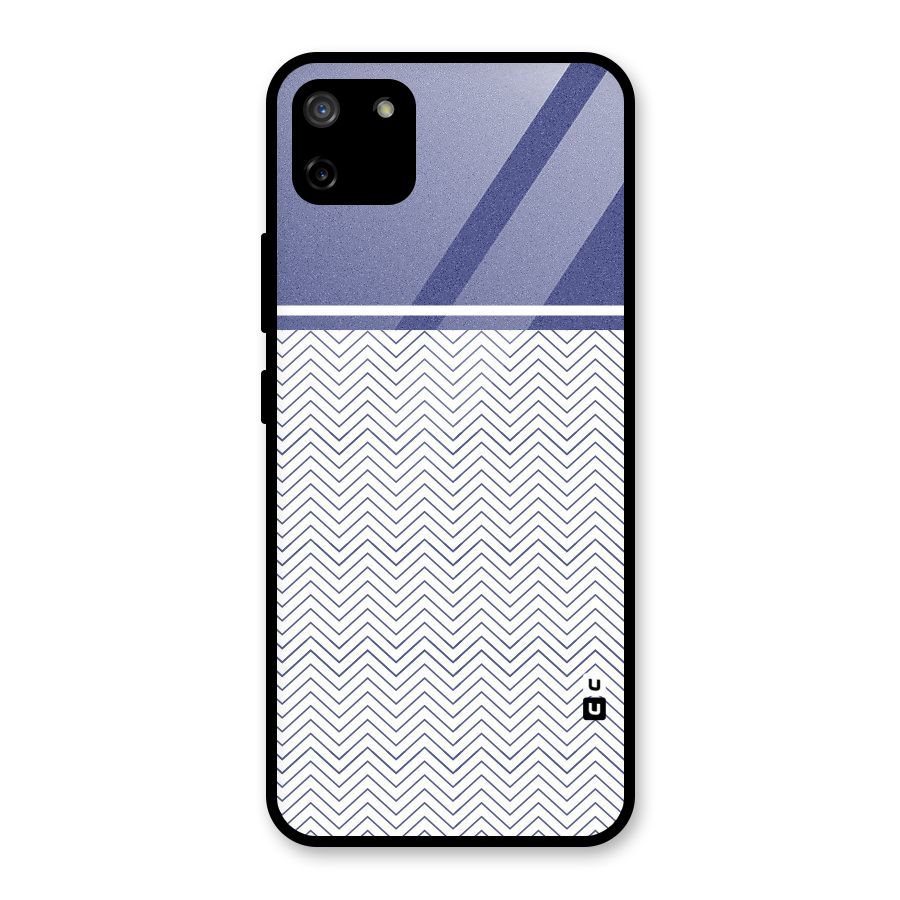 Melange Striped Pattern Glass Back Case for Realme C11