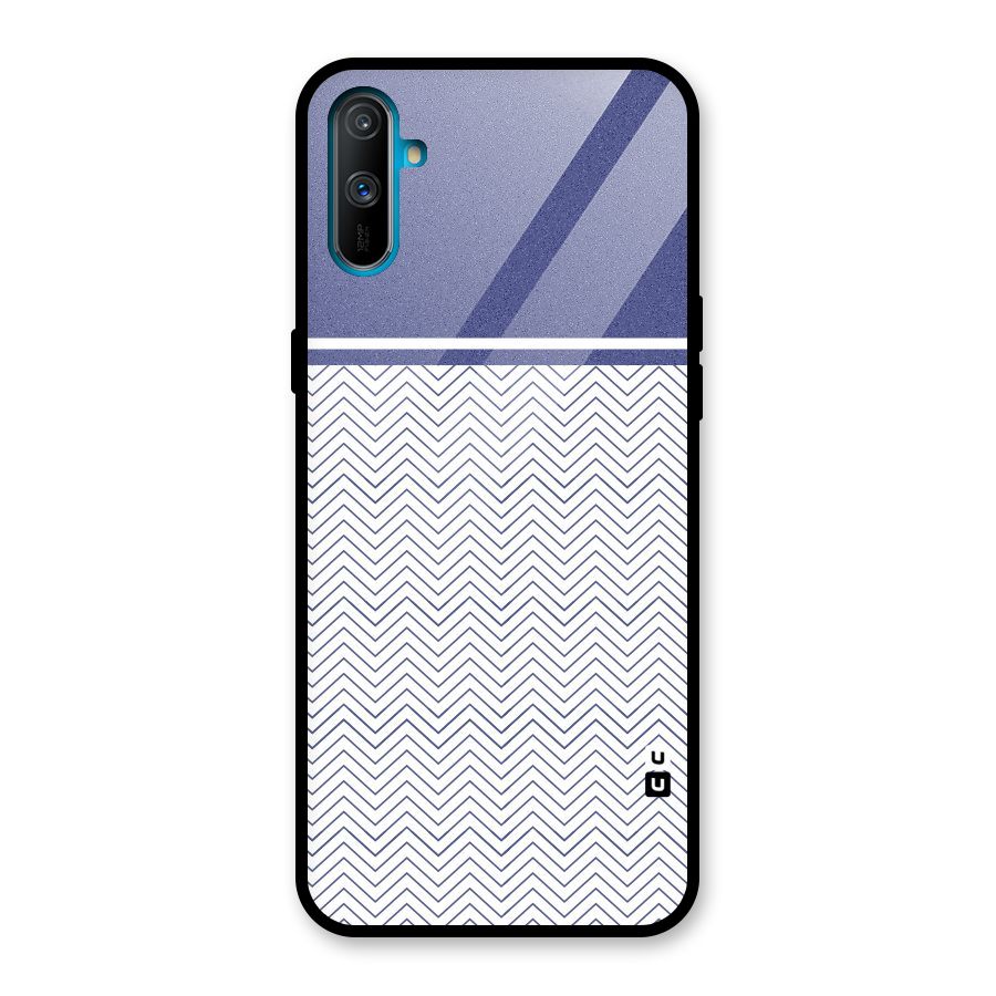 Melange Striped Pattern Glass Back Case for Realme C3