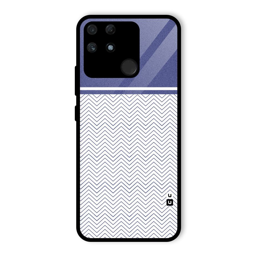 Melange Striped Pattern Glass Back Case for Realme Narzo 50A