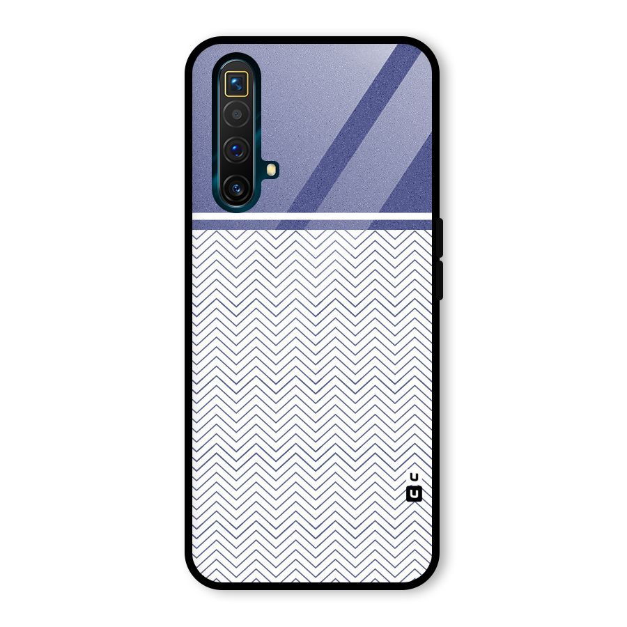 Melange Striped Pattern Glass Back Case for Realme X3 SuperZoom