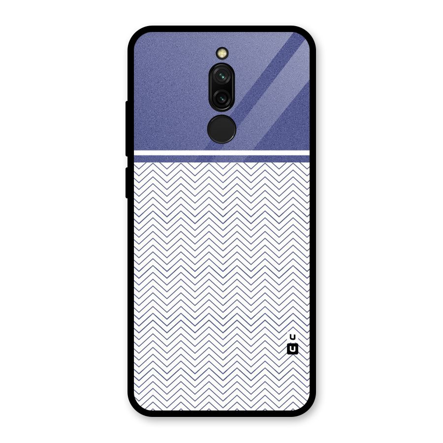 Melange Striped Pattern Glass Back Case for Redmi 8