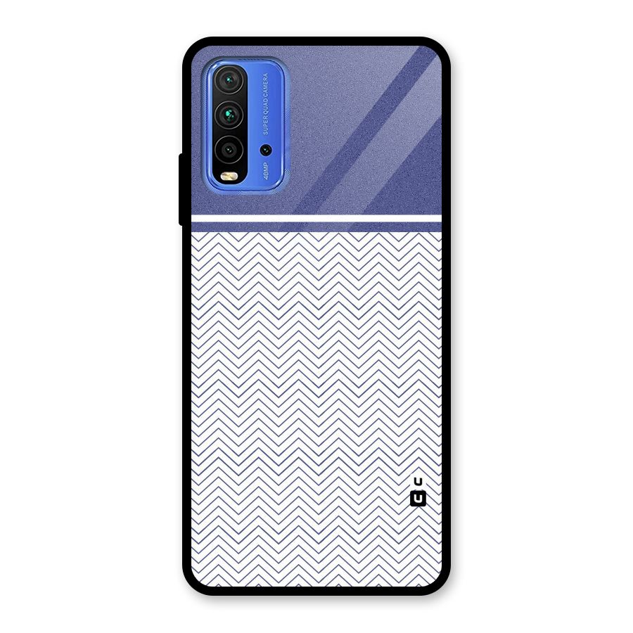 Melange Striped Pattern Glass Back Case for Redmi 9 Power
