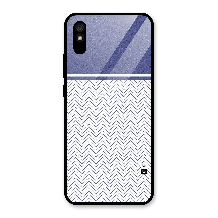 Melange Striped Pattern Glass Back Case for Redmi 9i