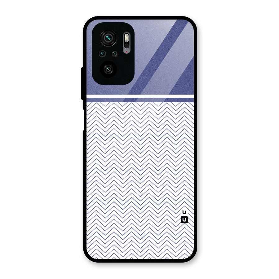 Melange Striped Pattern Glass Back Case for Redmi Note 10S