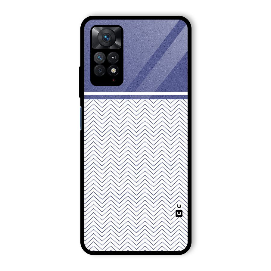 Melange Striped Pattern Glass Back Case for Redmi Note 11 Pro
