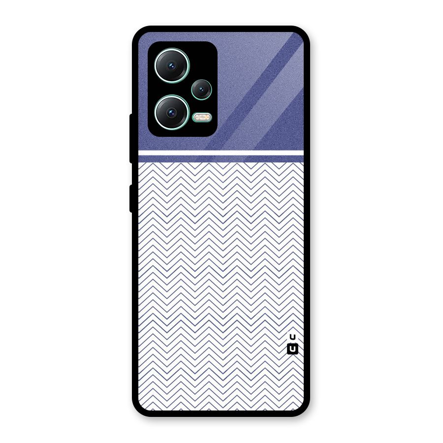 Melange Striped Pattern Glass Back Case for Redmi Note 12 5G
