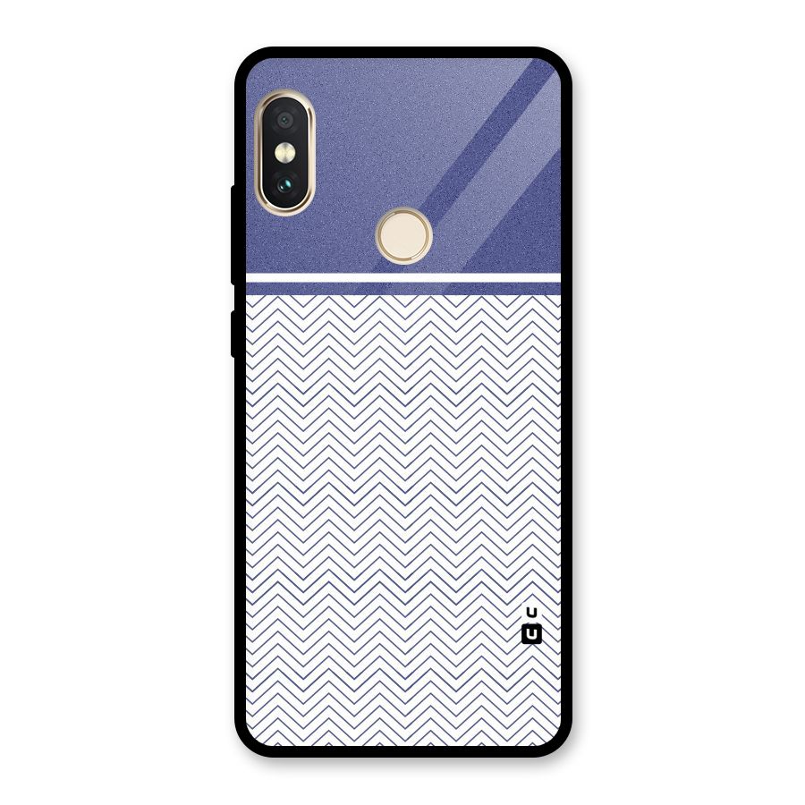 Melange Striped Pattern Glass Back Case for Redmi Note 5 Pro