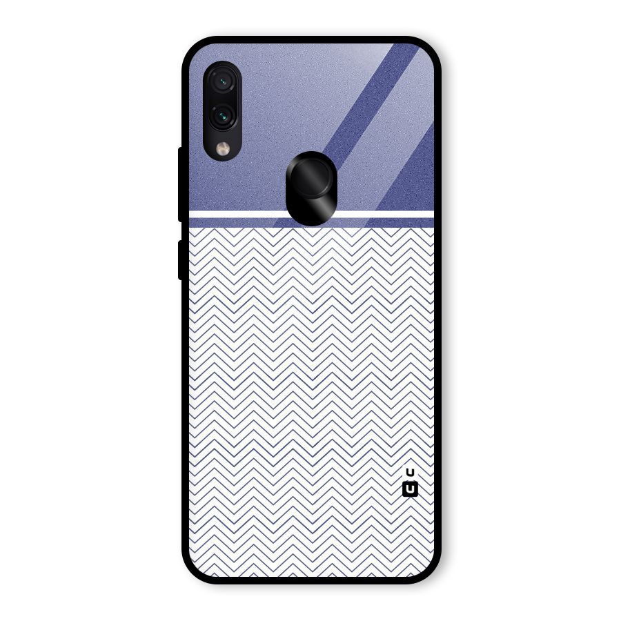 Melange Striped Pattern Glass Back Case for Redmi Note 7S