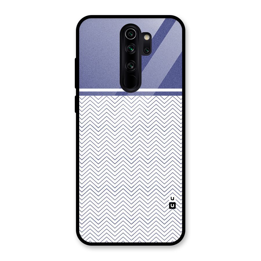 Melange Striped Pattern Glass Back Case for Redmi Note 8 Pro