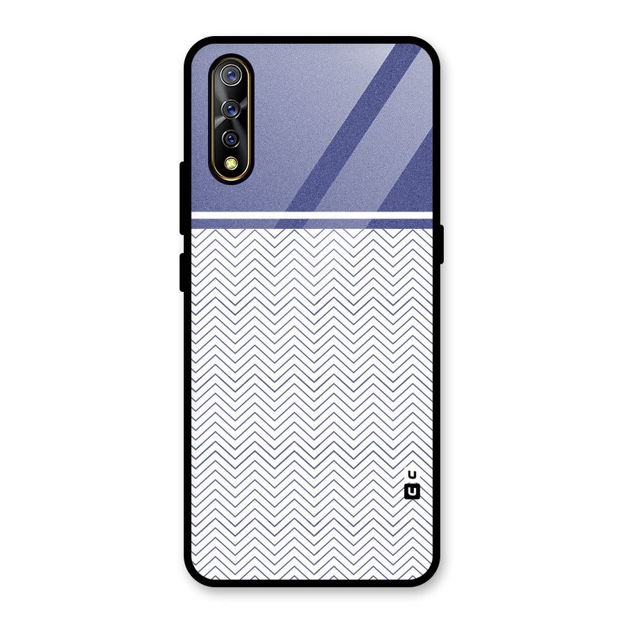 Melange Striped Pattern Glass Back Case for Vivo S1