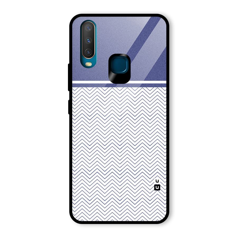 Melange Striped Pattern Glass Back Case for Vivo U10