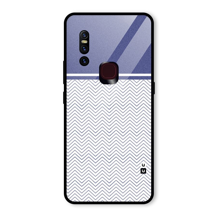 Melange Striped Pattern Glass Back Case for Vivo V15
