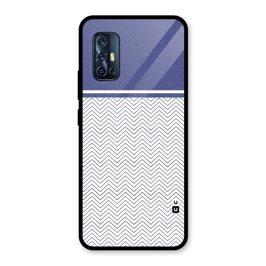 Melange Striped Pattern Glass Back Case for Vivo V17