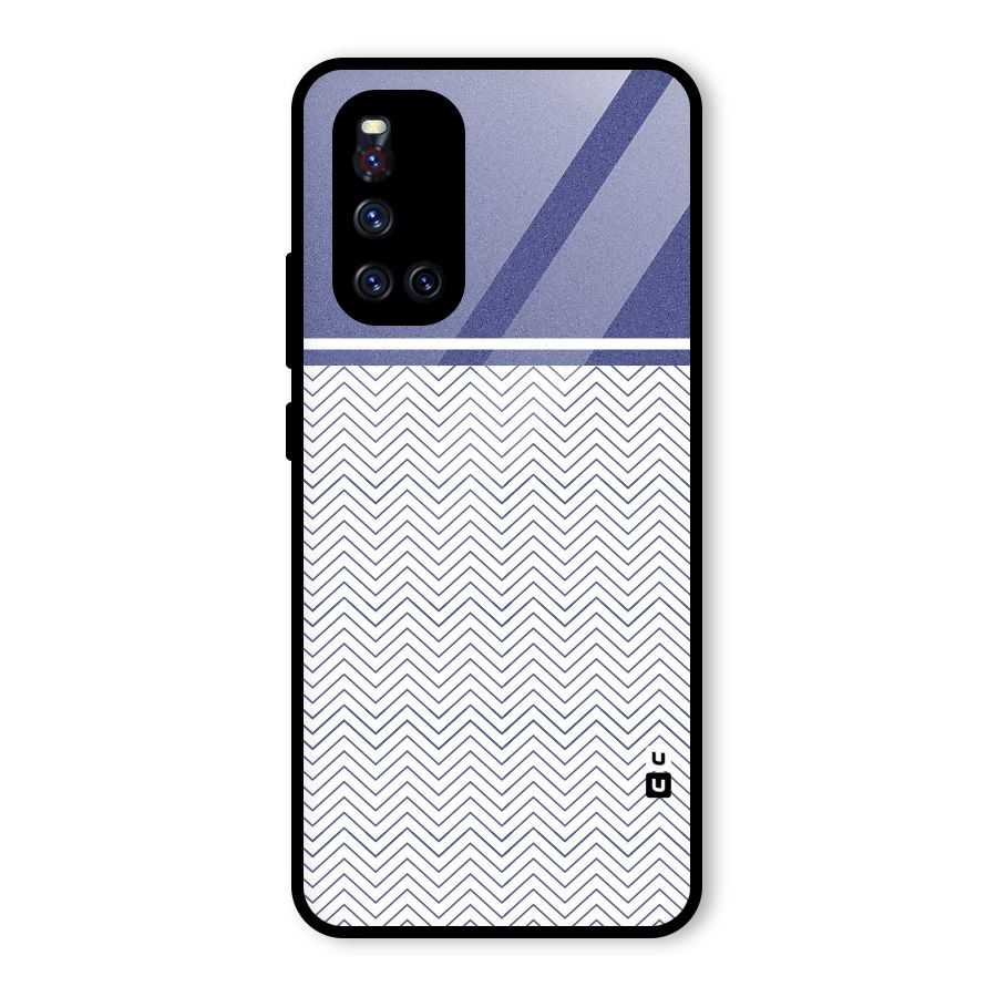Melange Striped Pattern Glass Back Case for Vivo V19