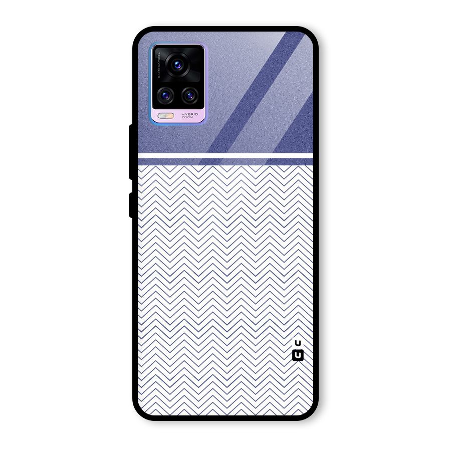 Melange Striped Pattern Glass Back Case for Vivo V20 Pro