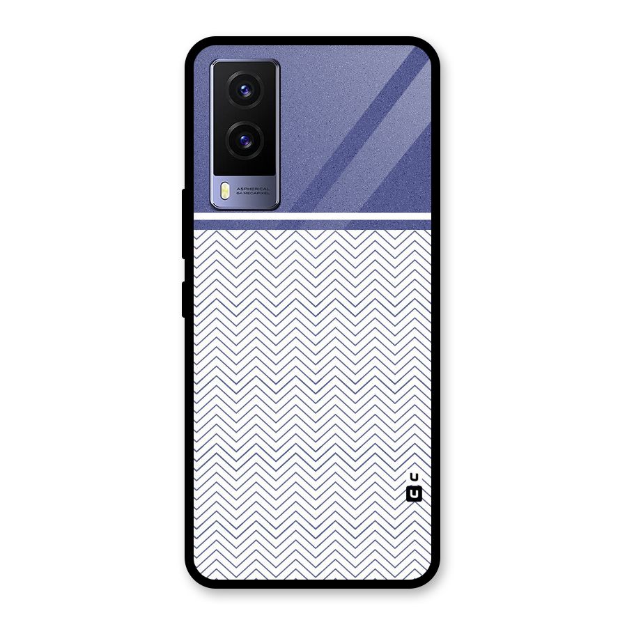 Melange Striped Pattern Glass Back Case for Vivo V21e 5G