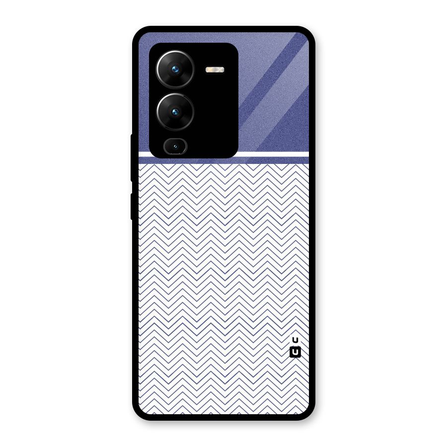 Melange Striped Pattern Glass Back Case for Vivo V25 Pro