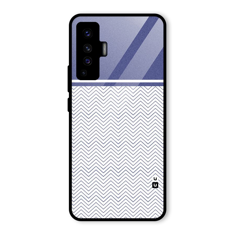 Melange Striped Pattern Glass Back Case for Vivo X50