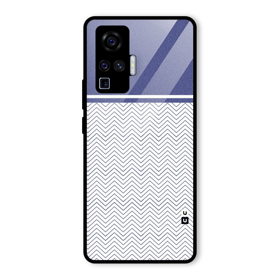 Melange Striped Pattern Glass Back Case for Vivo X50 Pro