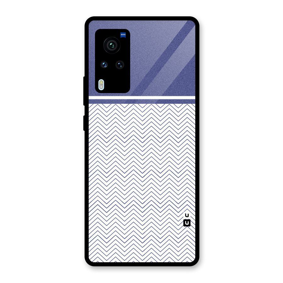 Melange Striped Pattern Glass Back Case for Vivo X60 Pro
